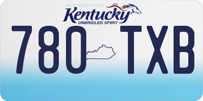 KY license plate 780TXB