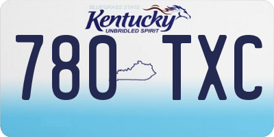 KY license plate 780TXC