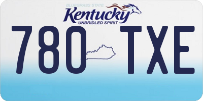 KY license plate 780TXE