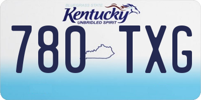 KY license plate 780TXG