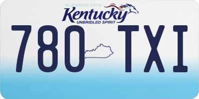 KY license plate 780TXI