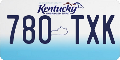 KY license plate 780TXK