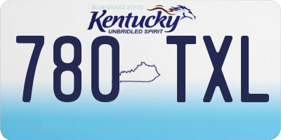 KY license plate 780TXL