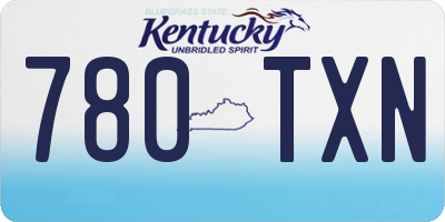 KY license plate 780TXN