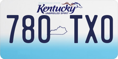 KY license plate 780TXO