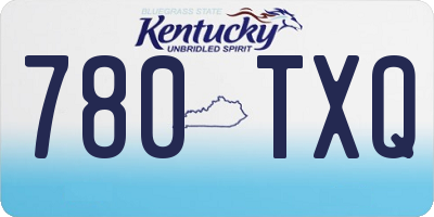 KY license plate 780TXQ