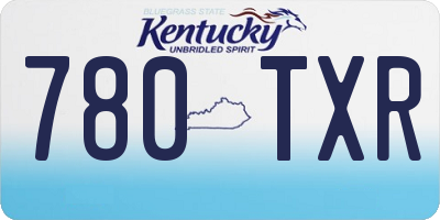 KY license plate 780TXR