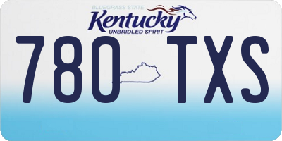 KY license plate 780TXS