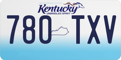 KY license plate 780TXV