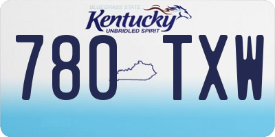 KY license plate 780TXW