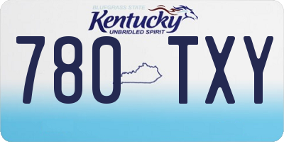 KY license plate 780TXY