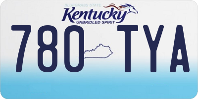 KY license plate 780TYA