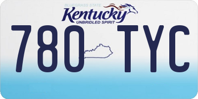 KY license plate 780TYC