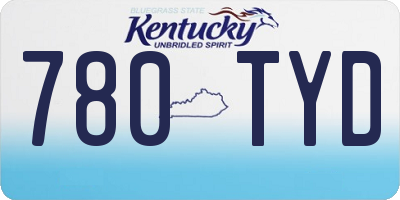 KY license plate 780TYD
