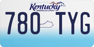 KY license plate 780TYG