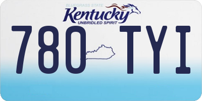 KY license plate 780TYI