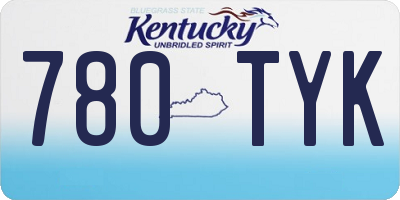 KY license plate 780TYK