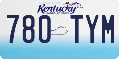 KY license plate 780TYM