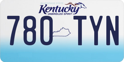 KY license plate 780TYN