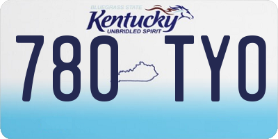 KY license plate 780TYO