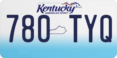KY license plate 780TYQ