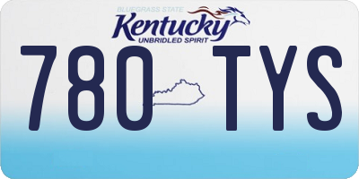 KY license plate 780TYS