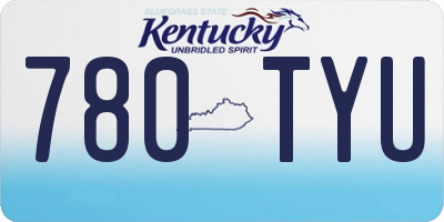 KY license plate 780TYU