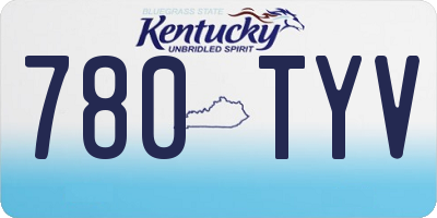 KY license plate 780TYV
