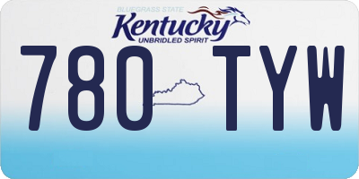 KY license plate 780TYW