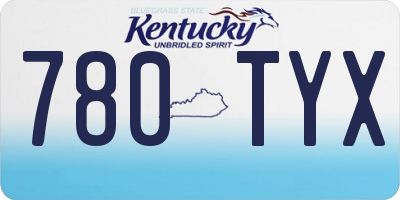 KY license plate 780TYX