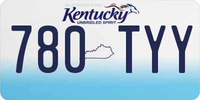 KY license plate 780TYY