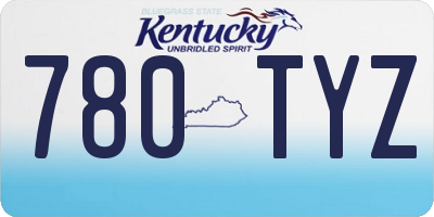 KY license plate 780TYZ