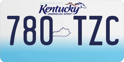 KY license plate 780TZC