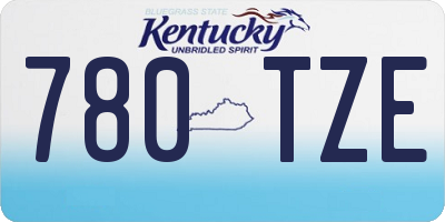 KY license plate 780TZE