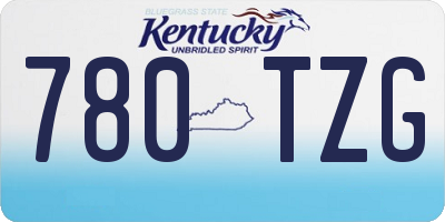 KY license plate 780TZG