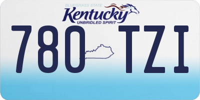 KY license plate 780TZI