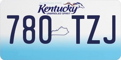 KY license plate 780TZJ