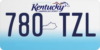 KY license plate 780TZL