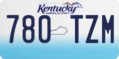 KY license plate 780TZM