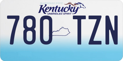 KY license plate 780TZN