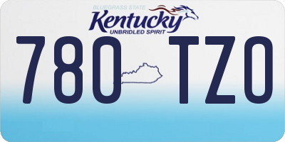 KY license plate 780TZO
