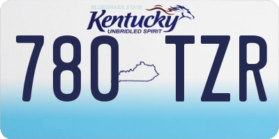 KY license plate 780TZR