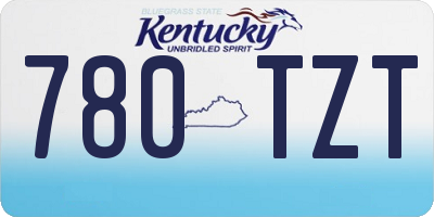 KY license plate 780TZT