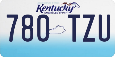 KY license plate 780TZU
