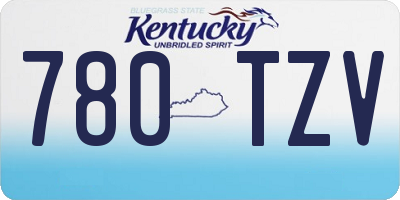 KY license plate 780TZV