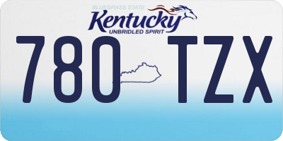 KY license plate 780TZX