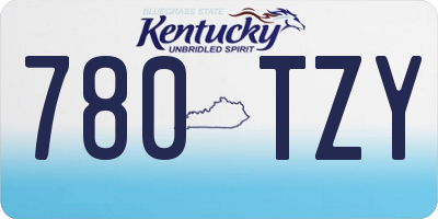 KY license plate 780TZY