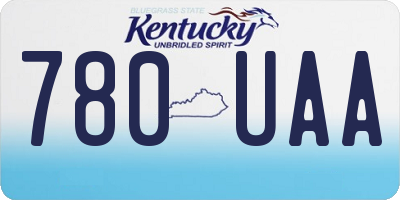KY license plate 780UAA