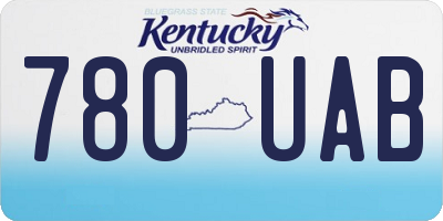 KY license plate 780UAB