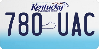 KY license plate 780UAC